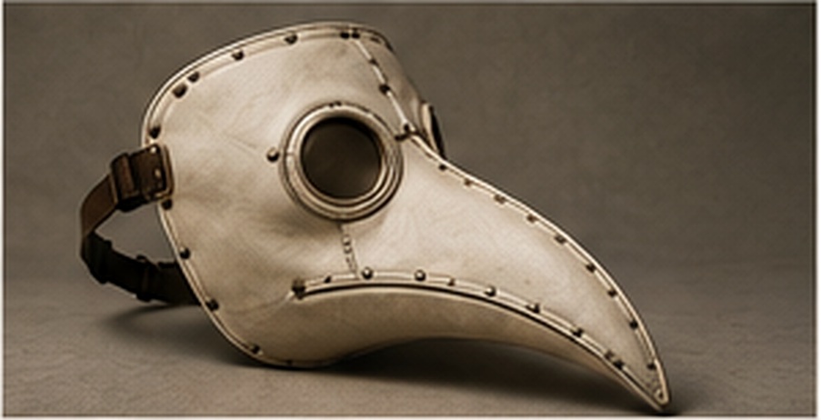 The Grand Tour bone leather beak mask